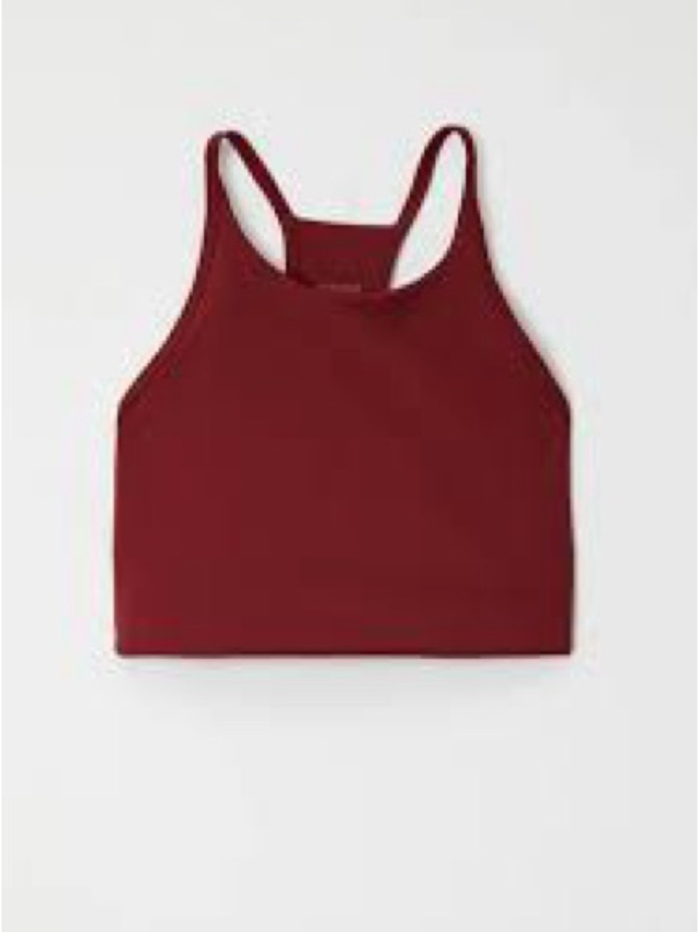 GIRLFRIEND COLLECTIVE LUXE Collette Halter Bra in burgundy M